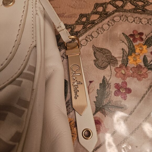 Vintage Cole Hann Leather and Satin Material Shoulder Purse - Picture 5 of 16